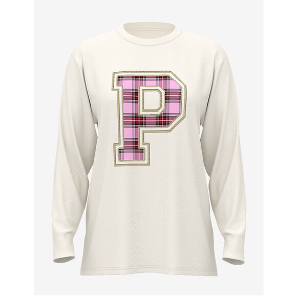 PINK Victoria's Secret "Santa Fav" Cotton Campus Long-Sleeve - Large - NWT - Picture 4 of 5